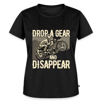 Motorradfahrer - Frauen Premium Bio T-Shirt - Schwarz - Vorne - Selfina (174cm)