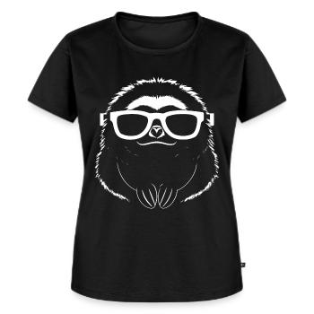 Faultiere Anime Faultier Manga Faultier Sonnenbrille - Frauen Premium Bio T-Shirt - Schwarz - Vorne - Selfina (174cm)
