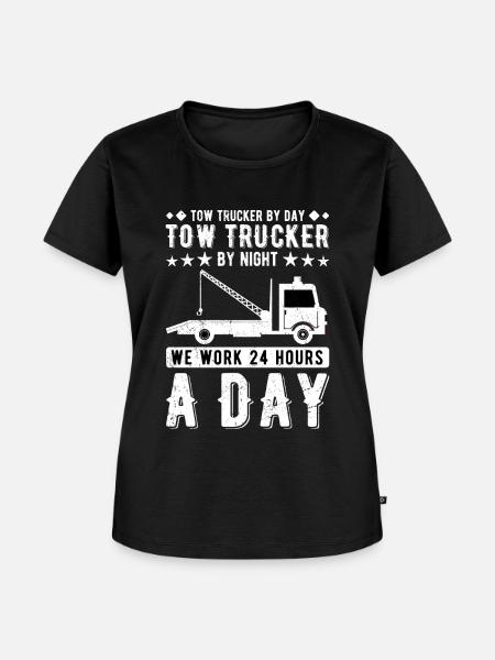 Abschlepper Abschleppdienst Abschleppwagenfahrer - Frauen Premium Bio T-Shirt - Schwarz