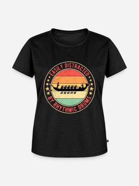 Drachenbootrennen Drachenboot Rhythmic Drums - Frauen Premium Bio T-Shirt - Schwarz