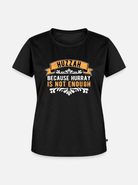 Mittelalterfest Mittelaltermarkt Huzzah - Frauen Premium Bio T-Shirt - Schwarz