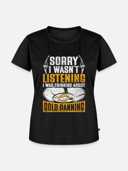 Goldschürfer Goldgräber Goldsucher - Frauen Premium Bio T-Shirt - Schwarz