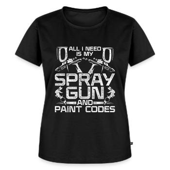 Autolackierer Spray Gun And Paint Codes - Frauen Premium Bio T-Shirt - Schwarz - Vorne - Selfina (174cm)