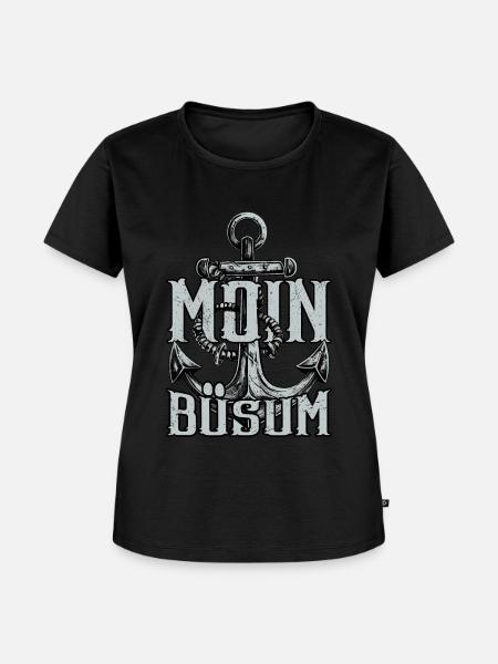 Moin Büsum - Frauen Premium Bio T-Shirt - Schwarz