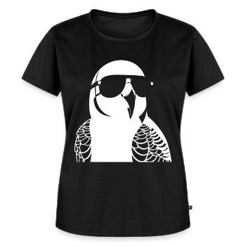 Funny Bird Wearing Sunglasses Cool Bourke's Parak - Women's Premium Organic T-shirt - black - Front - Selfina (174cm)