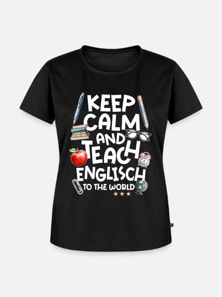 Englischlehrer Englischlehrerin - Frauen Premium Bio T-Shirt - Schwarz
