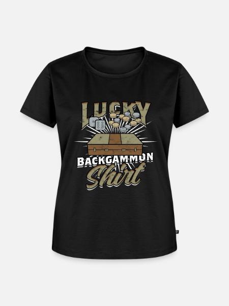 Lucky Backgammon - Frauen Premium Bio T-Shirt - Schwarz