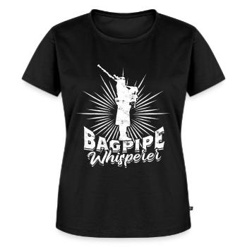Dudelsack Sackpfeife Bagpipe Whisperer - Women's Premium Organic T-shirt - black - Front - Selfina (174cm)
