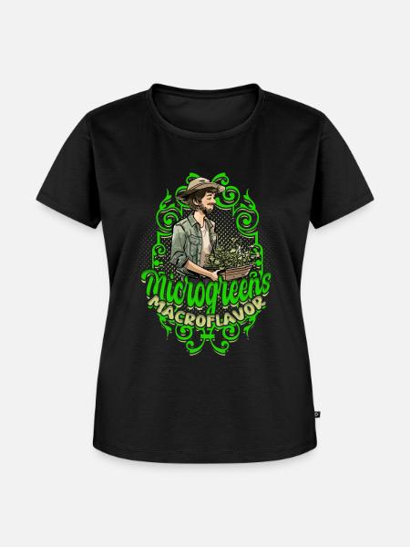 Microgreen Microgreens Macroflavor - Frauen Premium Bio T-Shirt - Schwarz