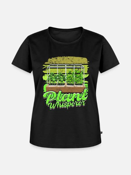Microgreen Microgreens Plant Whisperer - Frauen Premium Bio T-Shirt - Schwarz