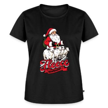 Schafhirte Schäferei Schafe Hirte - Frauen Premium Bio T-Shirt - Schwarz - Vorne - Selfina (174cm)