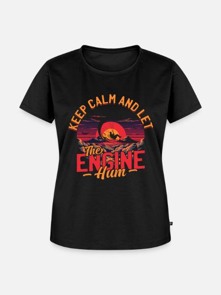 Paramotoring Motorschirm - Frauen Premium Bio T-Shirt - Schwarz