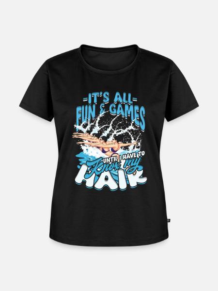 Synchronschwimmen Synchro Schwimmer - Frauen Premium Bio T-Shirt - Schwarz
