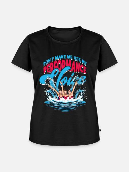 Synchronschwimmen Performance Voice - Frauen Premium Bio T-Shirt - Schwarz