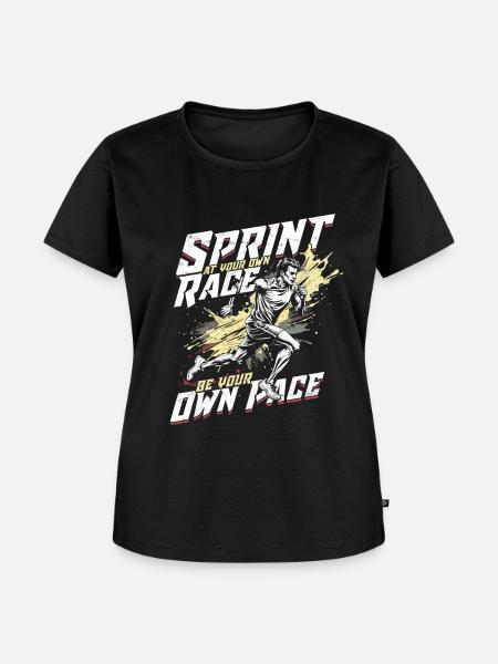 Sprint Leichtathletik Sprinten - Frauen Premium Bio T-Shirt - Schwarz