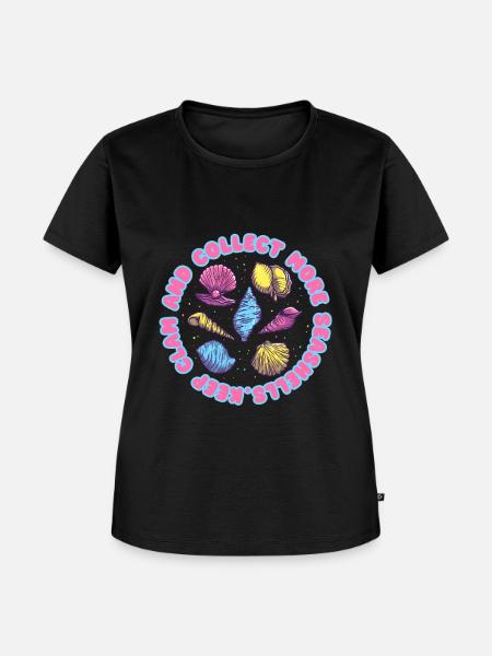 Muschelsammler Muscheln - Frauen Premium Bio T-Shirt - Schwarz