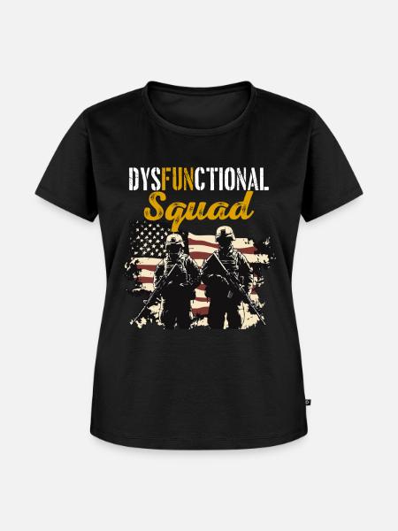 Dysfunktionaler Veteran Dysfunctional Squad - Frauen Premium Bio T-Shirt - Schwarz
