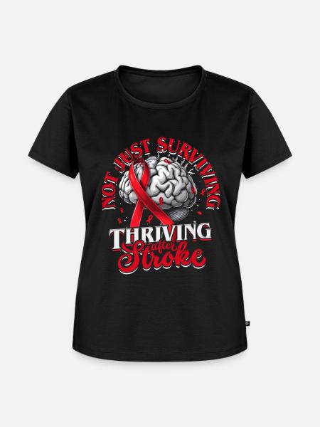 Schlaganfall Erholung - Frauen Premium Bio T-Shirt - Schwarz