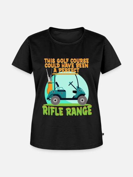 Langstreckenschießen Long Range - Frauen Premium Bio T-Shirt - Schwarz