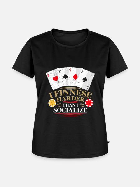 Bridge Spieler - Frauen Premium Bio T-Shirt - Schwarz