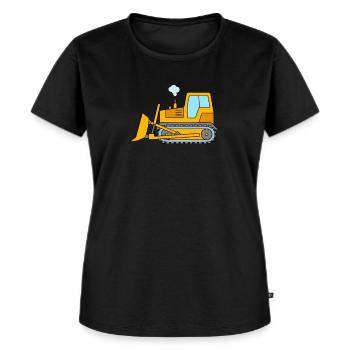Bulldozer pour enfants - chantier de construction de bulldozers - T-shirt Premium bio Femme - noir - Devant - Selfina (174cm)