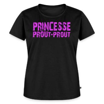 PRINCESSE - T-shirt Premium bio Femme - noir - Devant - Selfina (174cm)