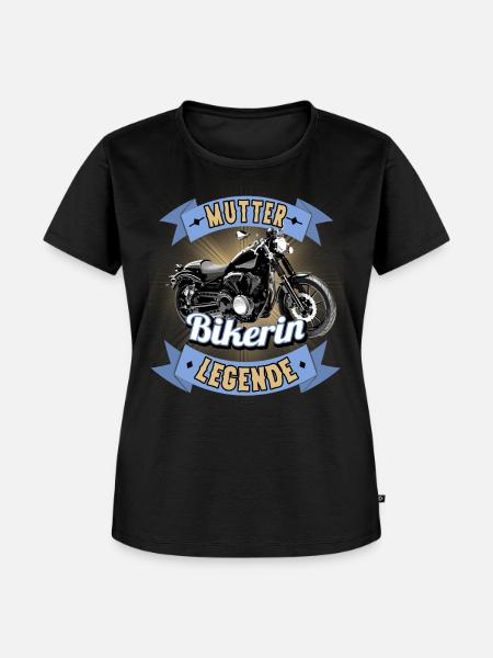 Bikerin Mutter Motorräder - Frauen Premium Bio T-Shirt - Schwarz