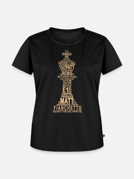 Schachbegriffe König Schach - Frauen Premium Bio T-Shirt - Schwarz