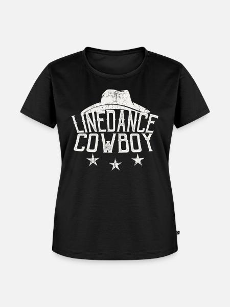 Linedance Cowboy Linedancer Geschenk - Frauen Premium Bio T-Shirt - Schwarz
