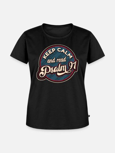Psalm 91 - Frauen Premium Bio T-Shirt - Schwarz