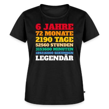 6. Kindergeburtstag 6 Jahre Geschenkidee - Frauen Premium Bio T-Shirt - Schwarz - Vorne - Selfina (174cm)