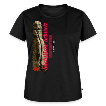 Sächsische Schweiz - Barbarine - Frauen Premium Bio T-Shirt - Schwarz - Vorne - Selfina (174cm)