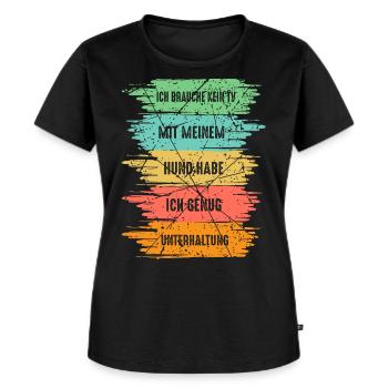 Hunde Hundeliebhaber Hundesport - Frauen Premium Bio T-Shirt - Schwarz - Vorne - Selfina (174cm)