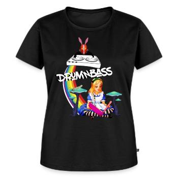 Drum'n'bass Girl D'n'B DNB Hard Weed Jungle Music - Frauen Premium Bio T-Shirt - Schwarz - Vorne - Selfina (174cm)