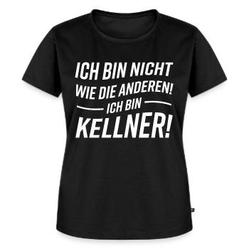 Kellner Witziger Spruch - Frauen Premium Bio T-Shirt - Schwarz - Vorne - Selfina (174cm)