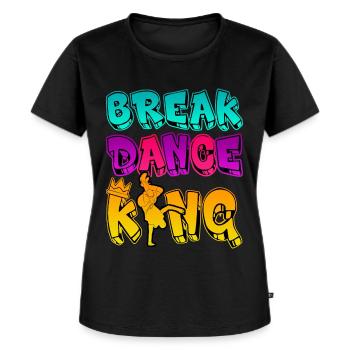 Breakdance King - Cadeau B-Boy Son - T-shirt Premium bio Femme - noir - Devant - Selfina (174cm)