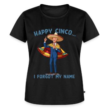 Funny confused president Mexican holiday - Women's Premium Organic T-shirt - black - Front - Selfina (174cm)
