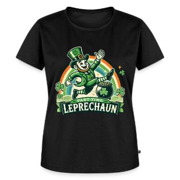 Leprechaun à temps partiel de la Saint-Patrick - T-shirt Premium bio Femme - noir - Devant - Selfina (174cm)