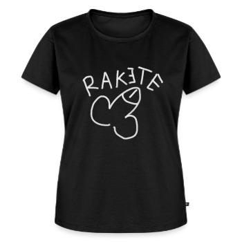 Penis Pimmel Rakete Pullermann - Frauen Premium Bio T-Shirt - Schwarz - Vorne - Selfina (174cm)