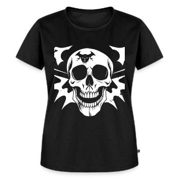 Horror Skull Skull Art Skull Gothic Heavy Metal - Women's Premium Organic T-shirt - black - Front - Selfina (174cm)