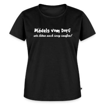 Mädels vom Dorf Dorfmädels Landjugend Dorf - Frauen Premium Bio T-Shirt - Schwarz - Vorne - Selfina (174cm)