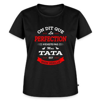 TATA PARFAITE - T-shirt Premium bio Femme - noir - Devant - Selfina (174cm)