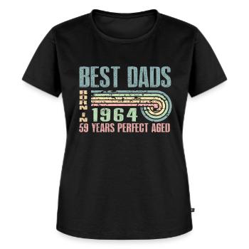 The best fathers were born in 1964, 59 years old, - Women's Premium Organic T-shirt - black - Front - Selfina (174cm)