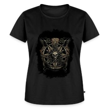 death metal - Frauen Premium Bio T-Shirt - Schwarz - Vorne - Selfina (174cm)