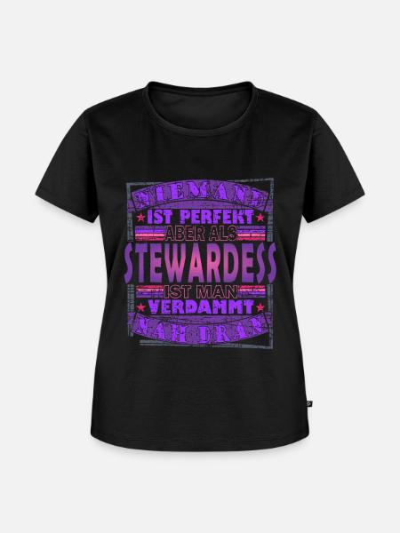 Stewardess - Frauen Premium Bio T-Shirt - Schwarz