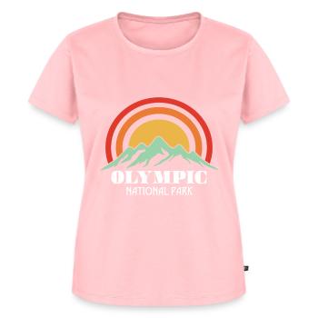 Parc national Randonnée Washington - T-shirt Premium bio Femme - rose - Devant - AI Model Female 172 dark (172cm)