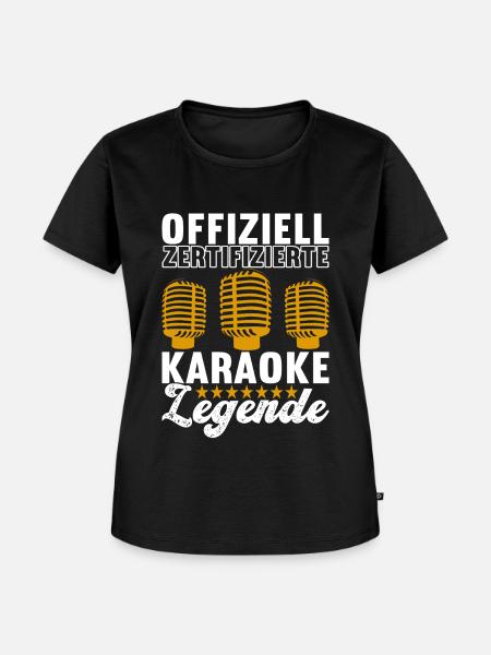Karaoke Karaokeabend - Frauen Premium Bio T-Shirt - Schwarz
