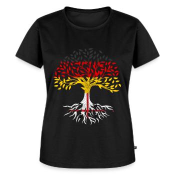 Sardaigne Drapeau sarde Sardaigne Sardaigne - T-shirt Premium bio Femme - noir - Devant - Selfina (174cm)