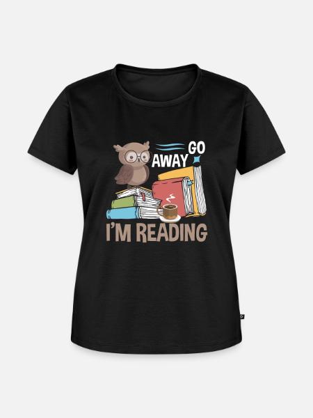 Leseratte I'm Reading - Frauen Premium Bio T-Shirt - Schwarz