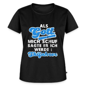Lustiger Skifahrer Skifahren Ski Spruch - Frauen Premium Bio T-Shirt - Schwarz - Vorne - Selfina (174cm)